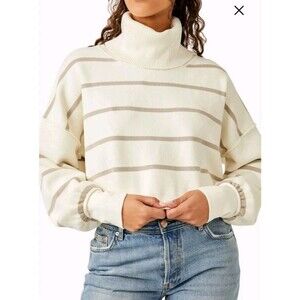 NWOT FREE PEOPLE Paulie Turtleneck Sweater Women Oversized Small MSRP $128